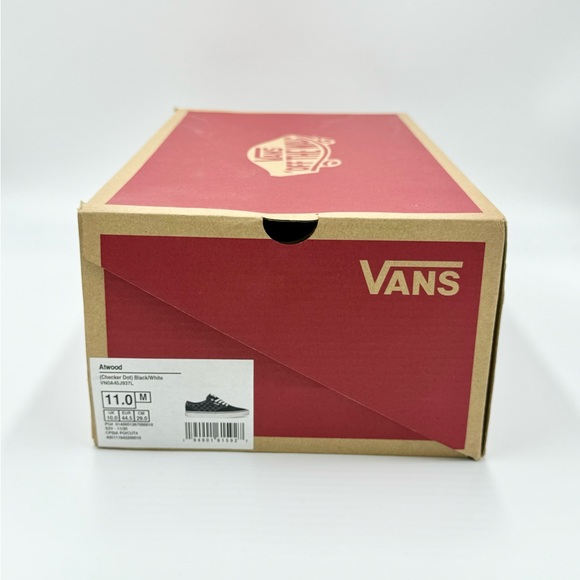NEW Vans Atwood Checker Dot Black White Canvas Skate Shoe Men’s size 11 - Picture 13 of 13